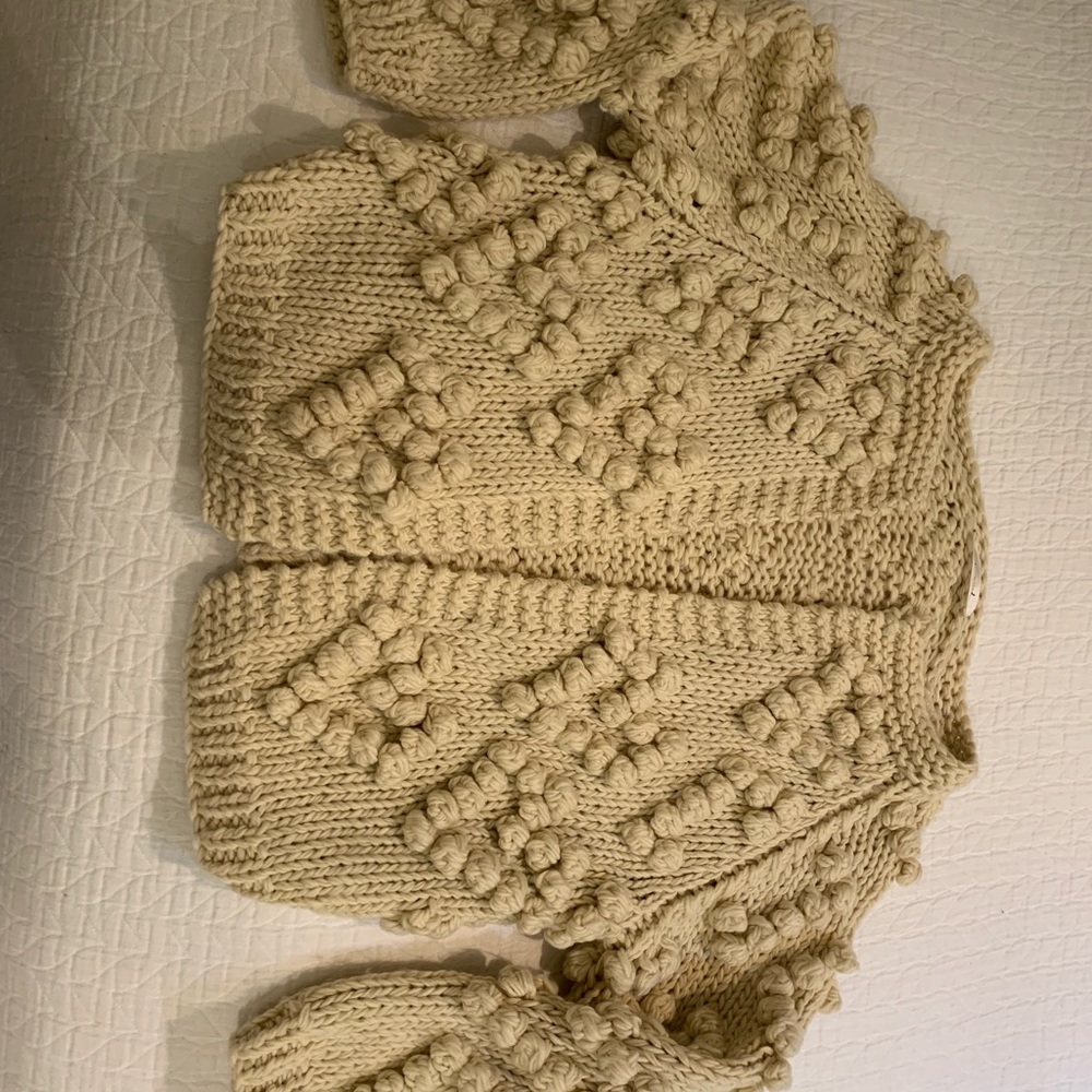 Nwot Knit Your Love Cardigan - Ivory Small View 2